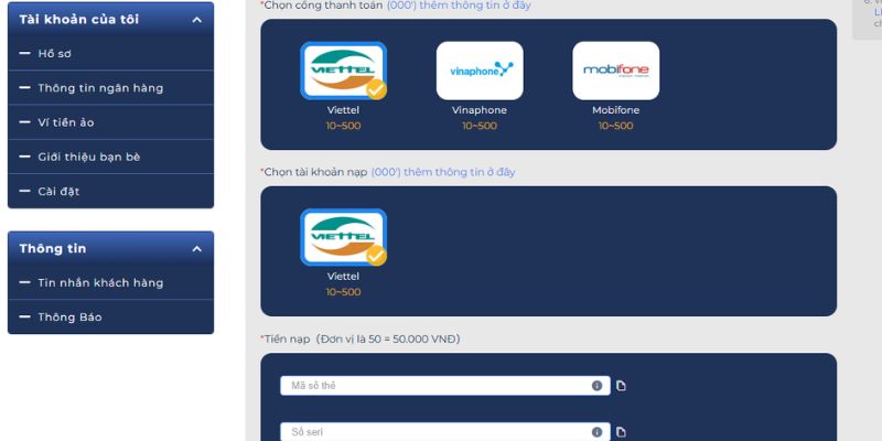 Giao dịch phổ biến với thẻ cào điện thoại